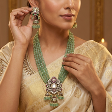 Long Neck Kundan Necklace Set 19814-95