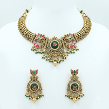 V Neck Antique Necklace Set 20741-28