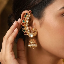 Sabya Inspired Kanphool Kundan Earring 21421-96