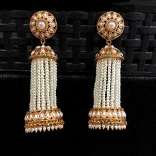 Gold Polish Long Jhumki - Dazzles Jewellery
