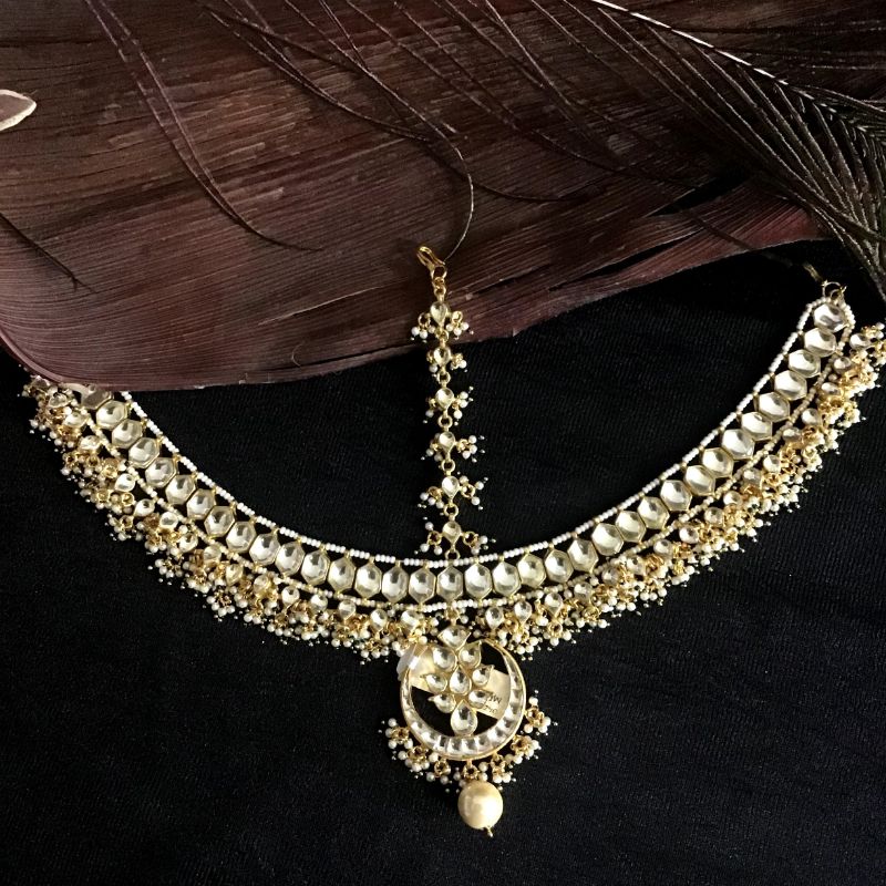 White Mathapatti - Dazzles Jewellery