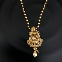Antique Gold Finish Pendant Set 10372-5948 - Dazzles Jewellery