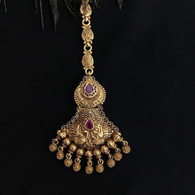 Antique Gold Finish Maang Tikka 10543-6190 - Dazzles Jewellery