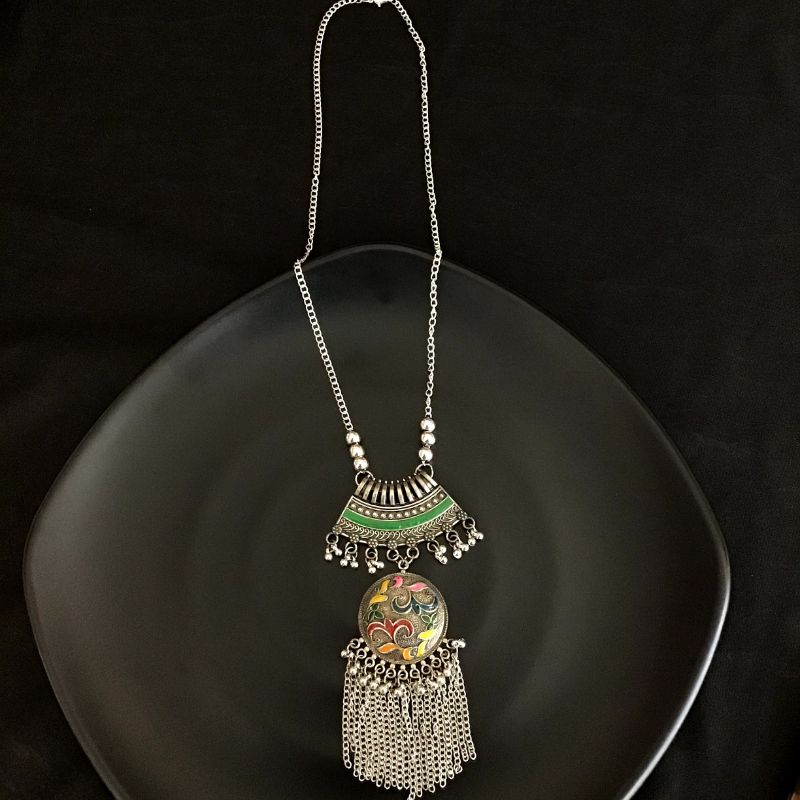 Multi Oxidized Pendant Set 10652-6337 - Dazzles Jewellery