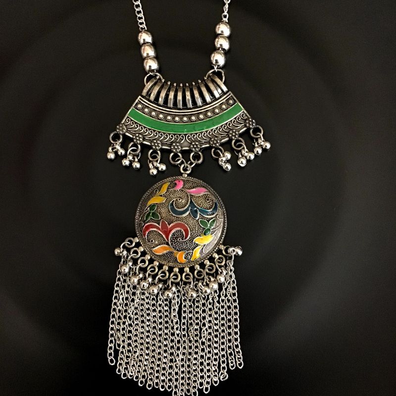 Multi Oxidized Pendant Set 10652-6337 - Dazzles Jewellery