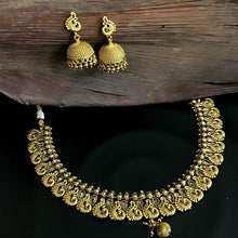 Traditional Gold Look Necklace Set 10731-6428 - Dazzles Jewellery