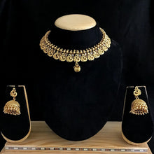 Traditional Gold Look Necklace Set 10731-6428 - Dazzles Jewellery