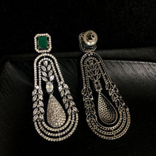 Green Zircon/AD Earring 10857-6625 - Dazzles Jewellery