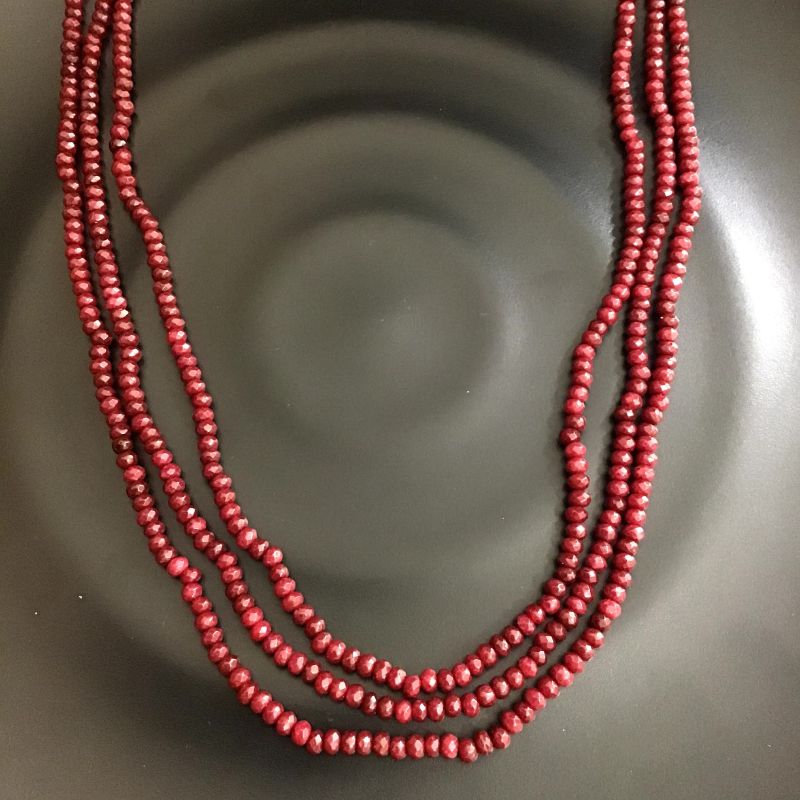 Ruby Pearl Necklace Set - Dazzles Jewellery