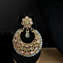 Mint Green Gold Look Necklace Set 12677-9203 - Dazzles Jewellery