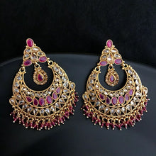 Ruby Gold Look Earring 12902-9512 - Dazzles Jewellery