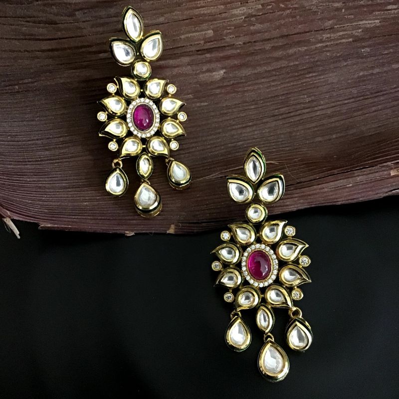 Ruby Kundan Pendant Set 1294-5359 - Dazzles Jewellery