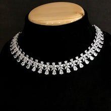 Silver Zircon/AD Necklace Set 13170-9987 - Dazzles Jewellery