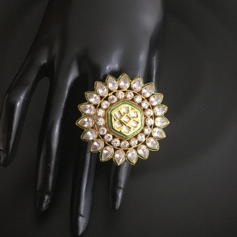 Buy Aatmana Green Cocktail Ring Online At Best Price @ Tata CLiQ