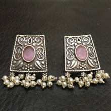 Pink Oxidized Necklace Set with matching Tops - Dazzles Jewellery