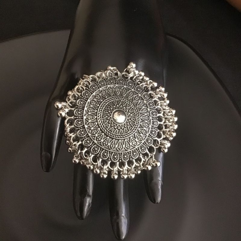 Buy Silver Oxidised Rings for Women by Teejh Online | Ajio.com