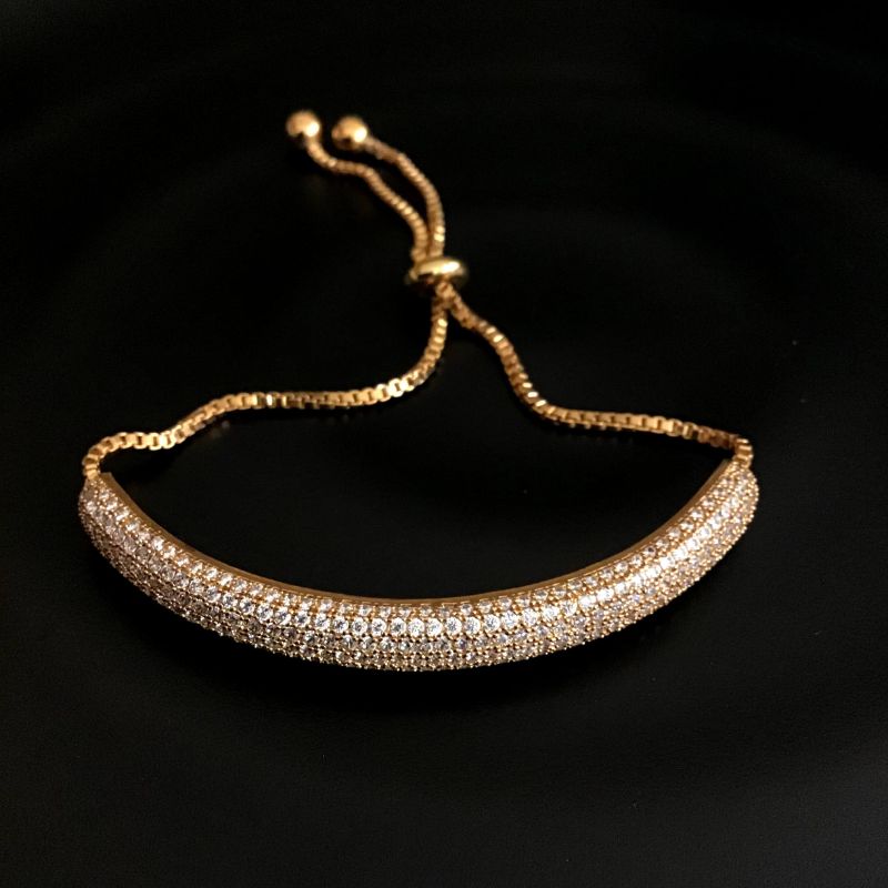 Zircon/AD Rosegold Bracelet - Dazzles Jewellery