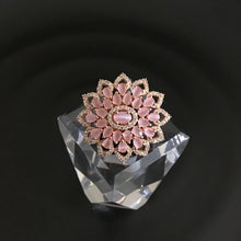 Pink Zircon/AD Cocktait Ring 15267-2414 - Dazzles Jewellery