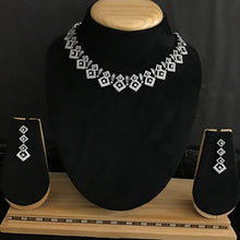 Victorian Finish Zircon/AD Necklace Set - Dazzles Jewellery