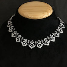 Victorian Finish Zircon/AD Necklace Set - Dazzles Jewellery