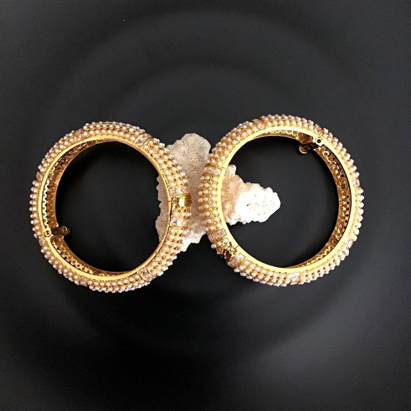 Gold Bangles/Kada 1707-5772 - Dazzles Jewellery