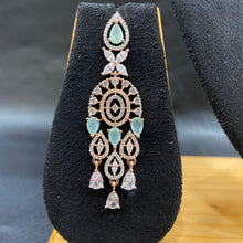 Mint Green Zircon/AD Choker Set 18478-5660 - Dazzles Jewellery