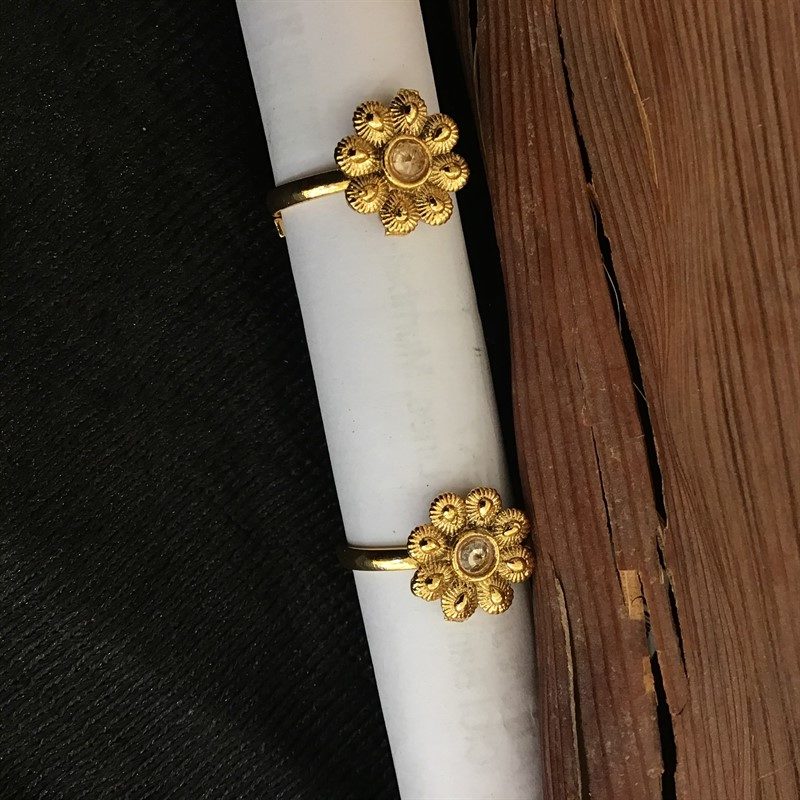 Champagne Toe Ring 1877-5942 - Dazzles Jewellery