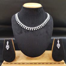 Silver Zircon/AD Necklace Set - Dazzles Jewellery