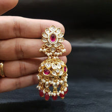 Ruby Kundan Earring 19025-6207 - Dazzles Jewellery