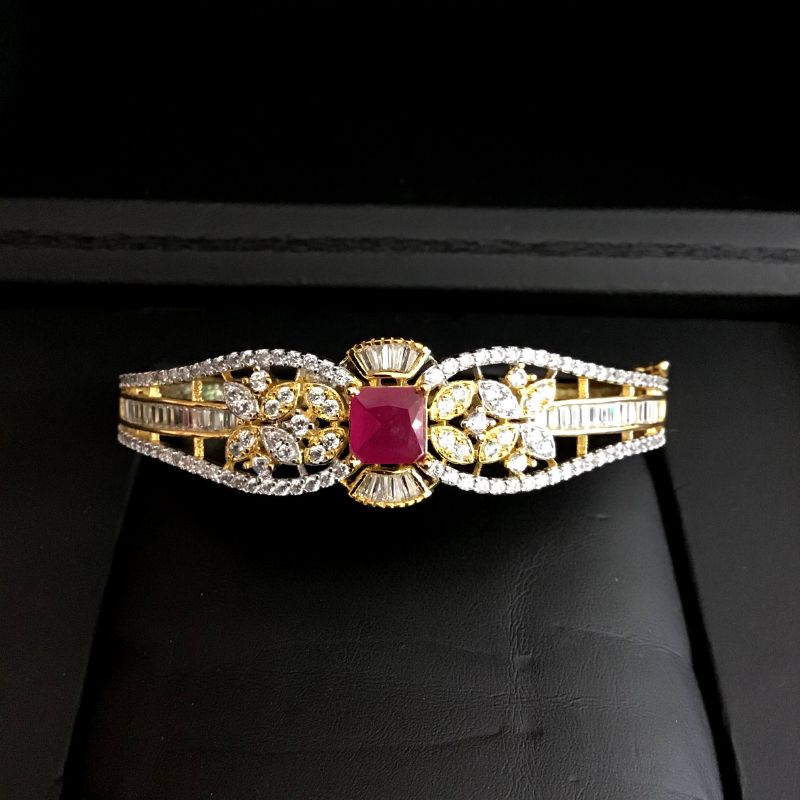 Zircon/AD Ruby Bracelet - Dazzles Jewellery