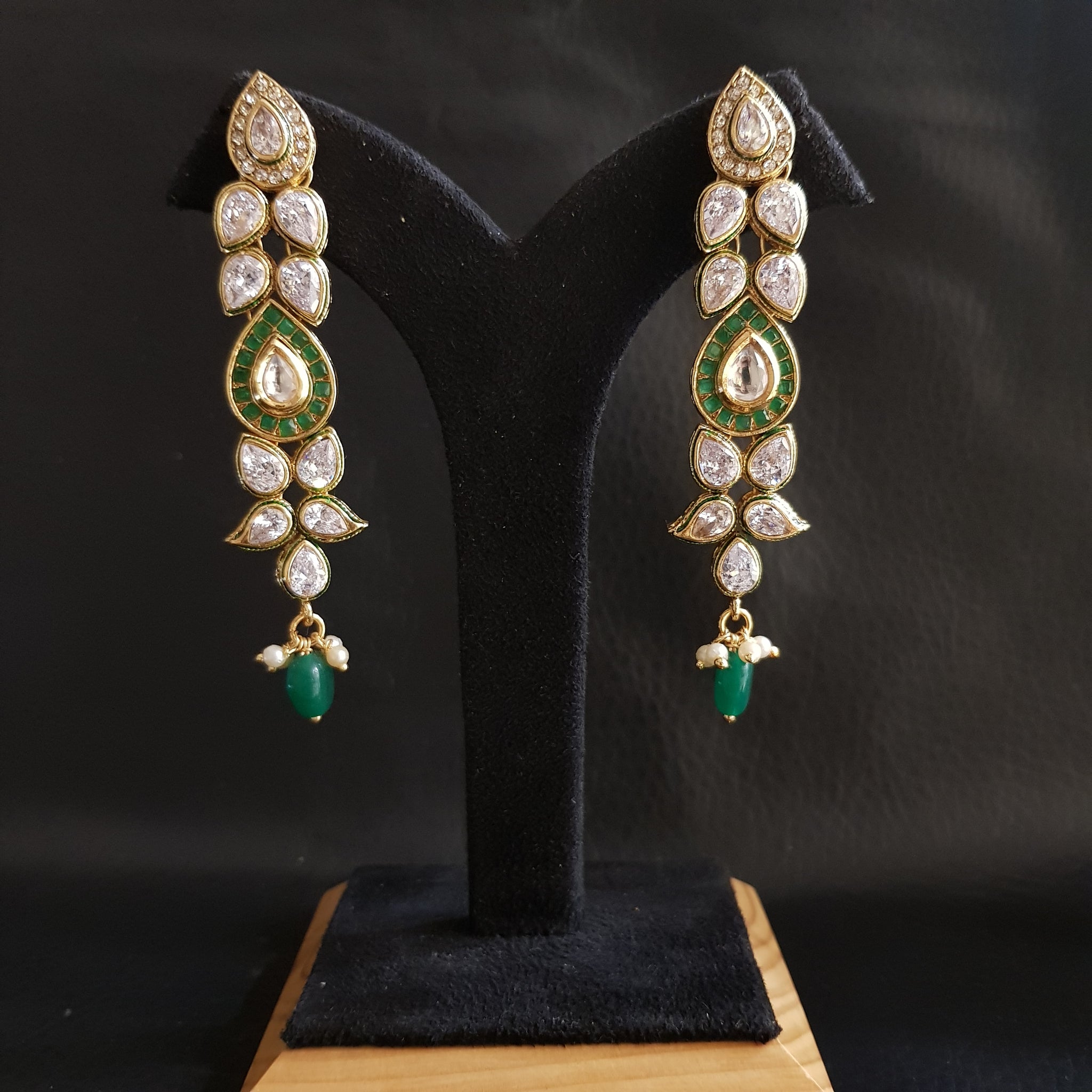 Polki Earring  1024-21 - Dazzles Jewellery
