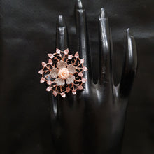 Zircon/AD Cocktail Adjustable Ring 1127-69 - Dazzles Jewellery