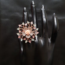 Zircon/AD Cocktail Adjustable Ring 1127-69 - Dazzles Jewellery