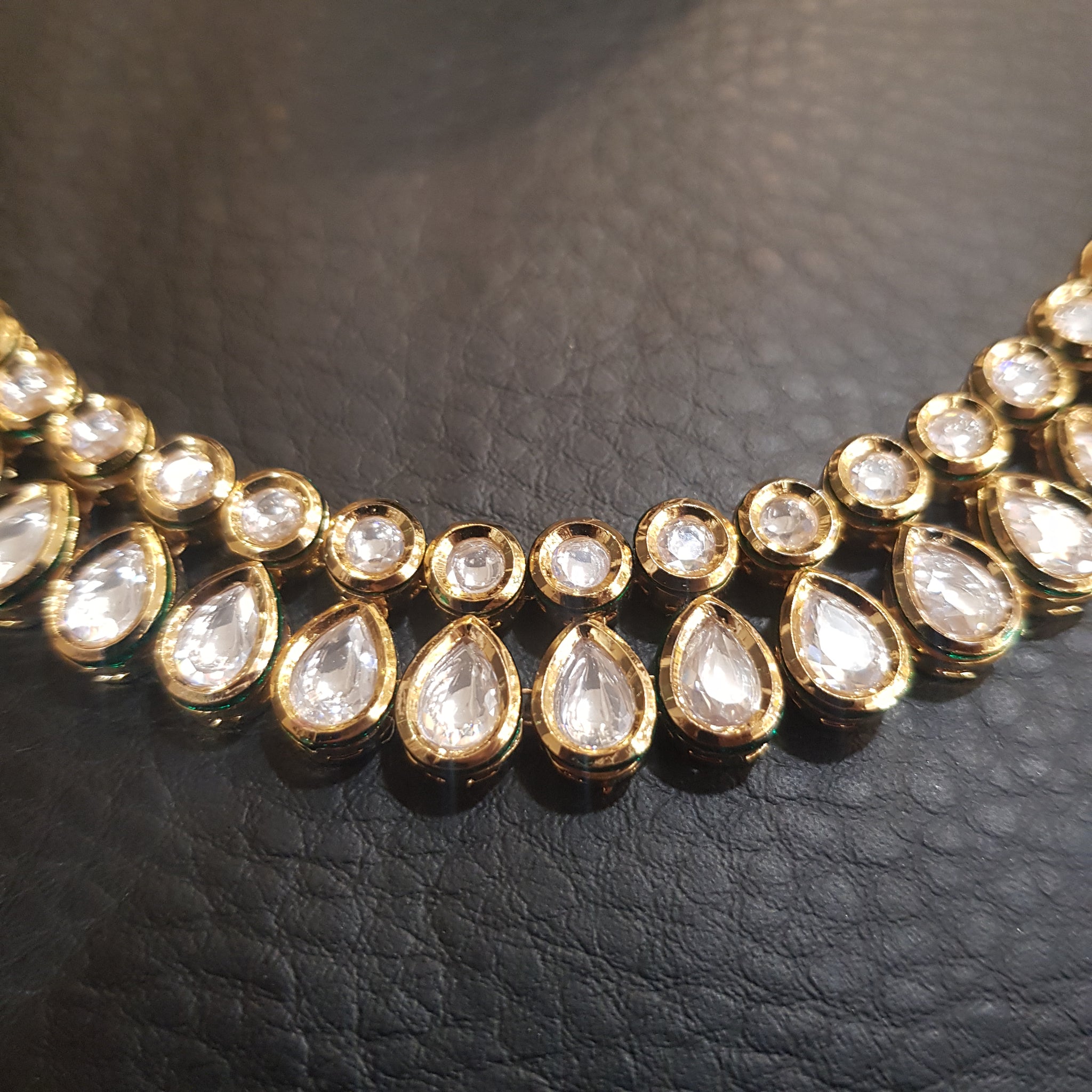 Double Line Kundan Payal - Dazzles Jewellery