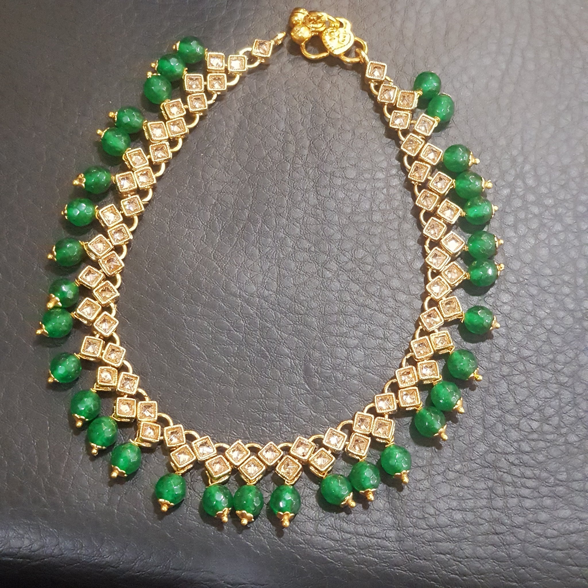 Gold Polish Designer Payal - Dazzles Jewellery