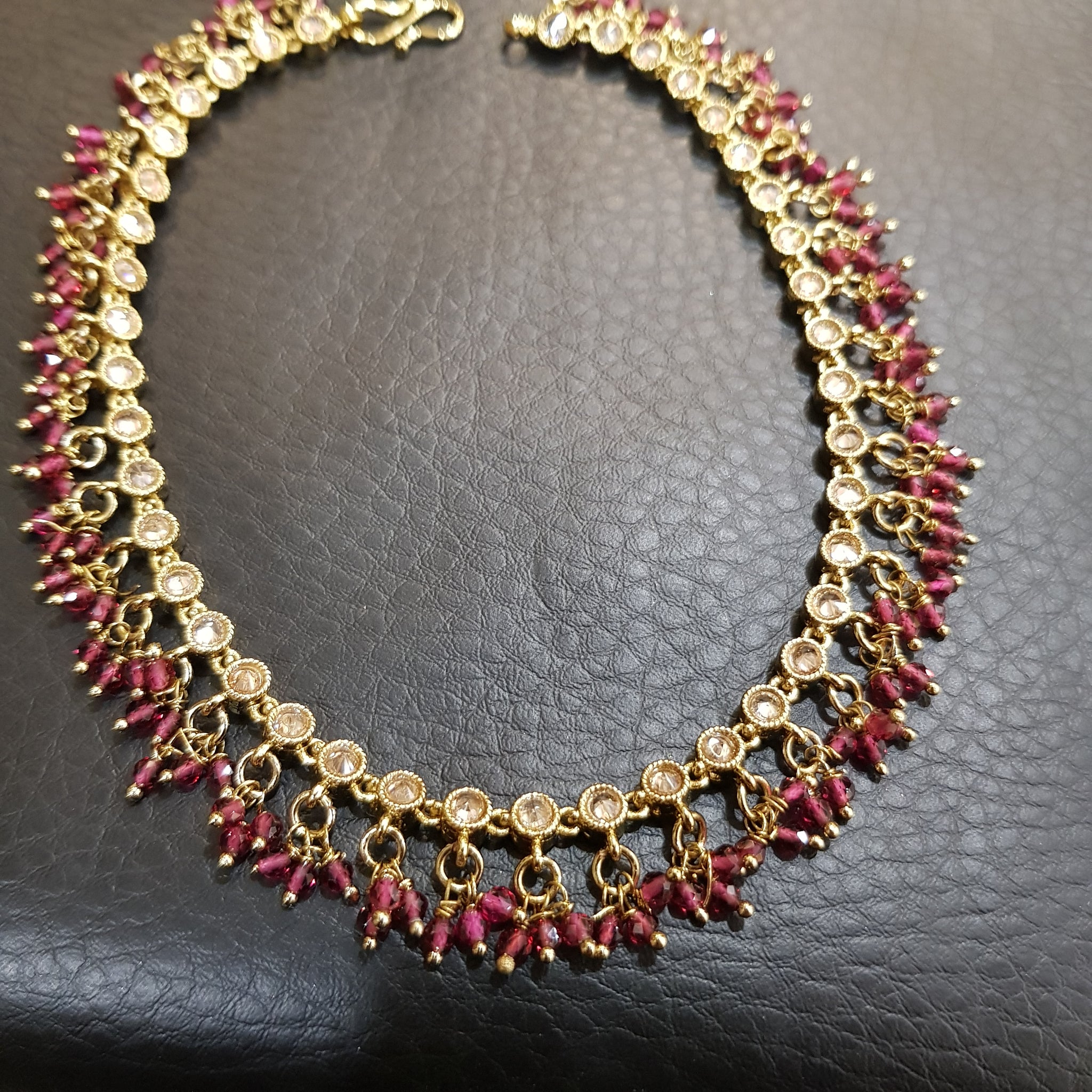 Mehandi Polish Ruby Color Designer Payal - Dazzles Jewellery
