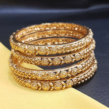 Gold Polish Bangles  19559 - Dazzles Jewellery
