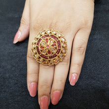 Polki Adjustable Ring 1601-28 - Dazzles Jewellery