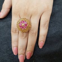 Adjustable Polki Ring 1608-28 - Dazzles Jewellery