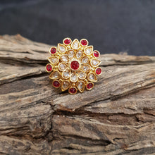Cocktail Adjustable Polki Ring 1607-28 - Dazzles Jewellery