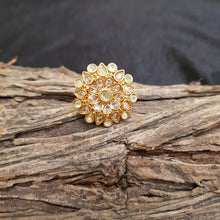 Cocktail Adjustable Polki Ring 1607-28 - Dazzles Jewellery