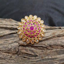 Adjustable Polki Ring 1610-28 - Dazzles Jewellery