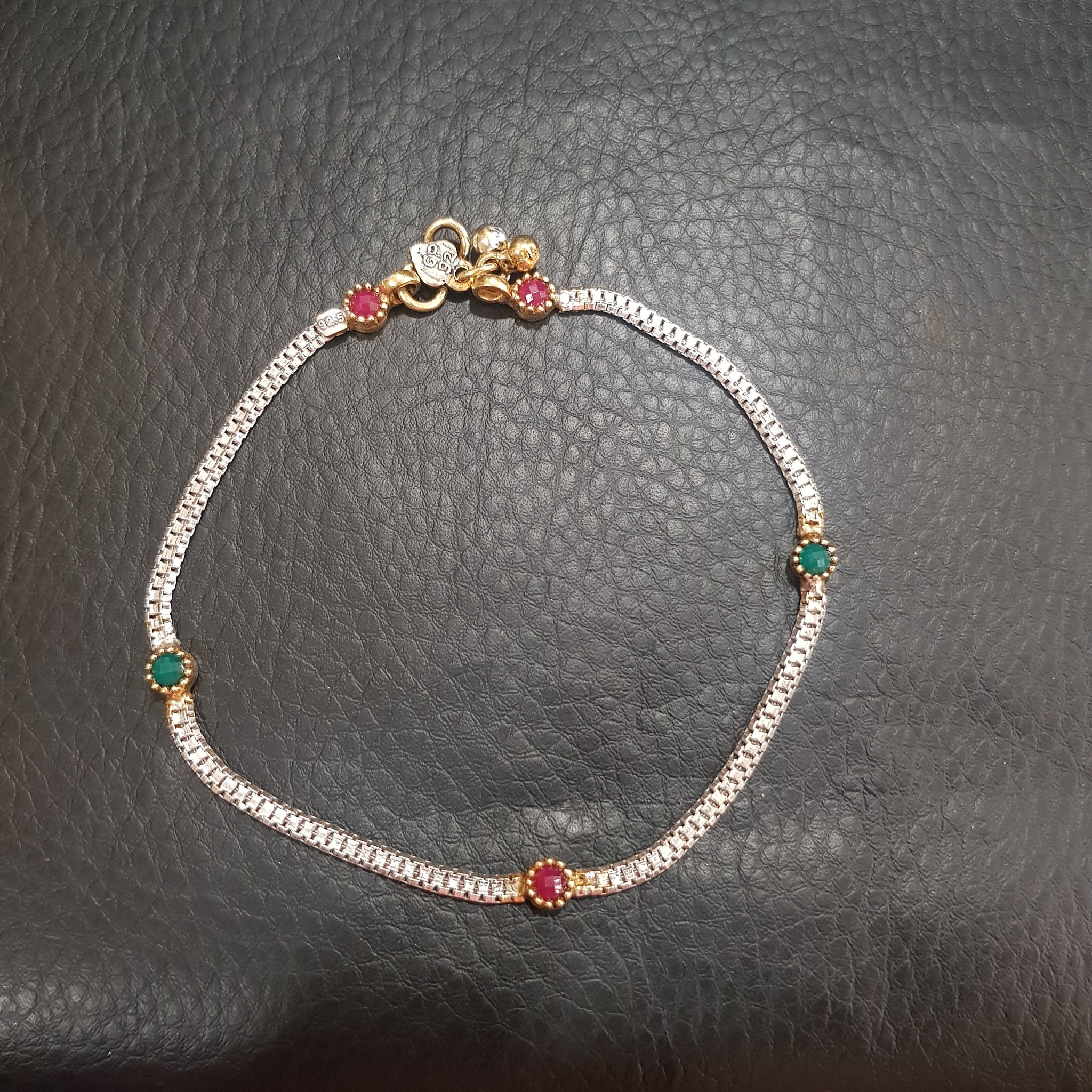 Silver Anklet 1653-20 - Dazzles Jewellery