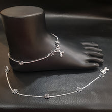 Silver Anklet 1652-20 - Dazzles Jewellery