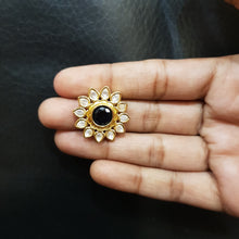 Blue Kundan Tops/Studs 7543-1060 - Dazzles Jewellery