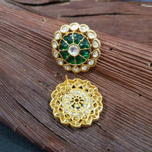 Trendy Green Kundan Tops/Studs12180-8480 - Dazzles Jewellery