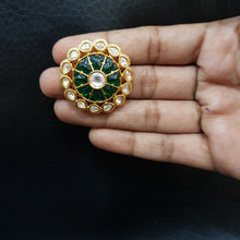 Trendy Green Kundan Tops/Studs12180-8480 - Dazzles Jewellery
