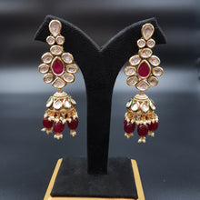 Ruby Kundan Choker Set with Matching Jhumki - Dazzles Jewellery