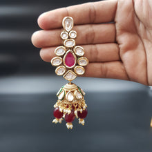 Ruby Kundan Choker Set with Matching Jhumki - Dazzles Jewellery