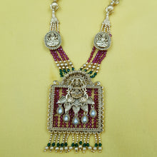 Antique Gold Finish Temple Pendant Set 18303-5485 - Dazzles Jewellery